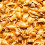 Cheesy Ground Beef and Pasta Shells 4 Cheesy Ground Beef and Pasta Shells