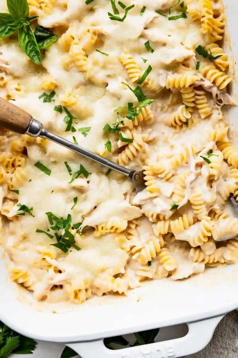 Dump and Bake Chicken Alfredo Pasta Casserole 3 Recipe image