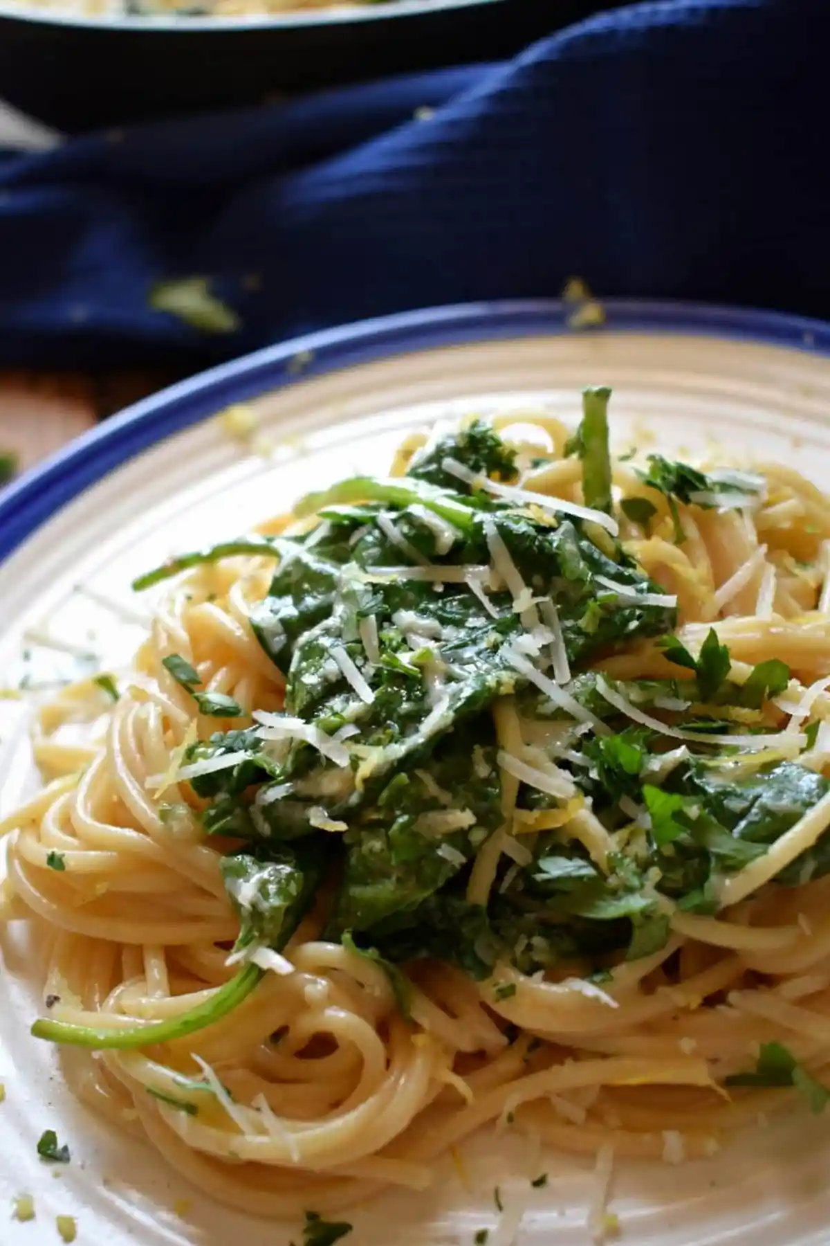 Lemon Pasta with Spinach 3 Lemon Pasta with Spinach