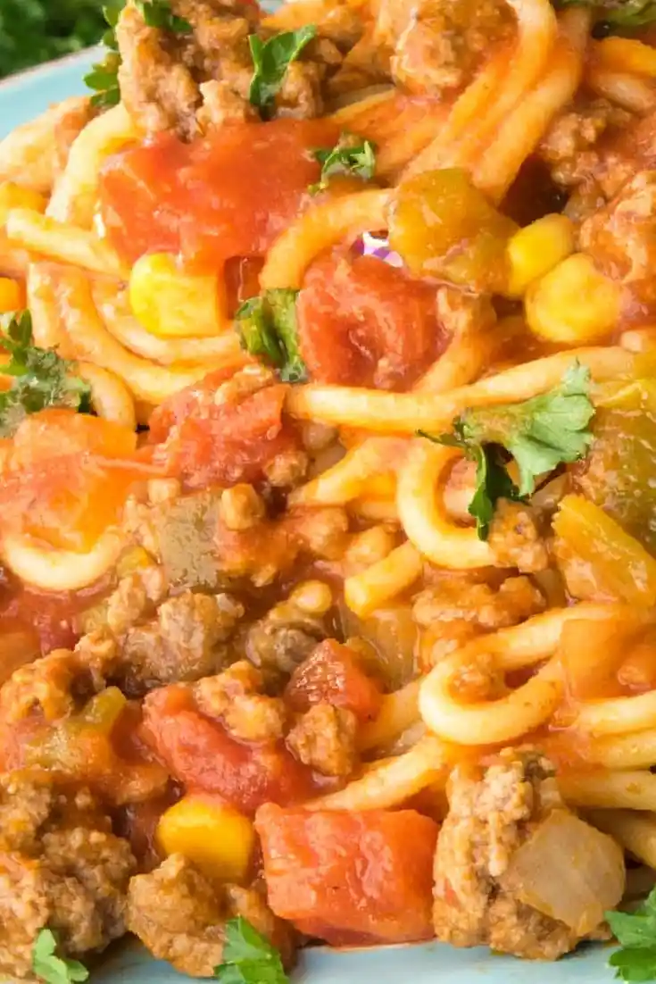 Easy Mexican Spaghetti Skillet 3 Easy Mexican Spaghetti Skillet