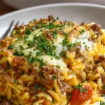 Cheesy One-Pan Ground Beef Orzo Bake 4 Cheesy One-Pan Ground Beef Orzo Bake