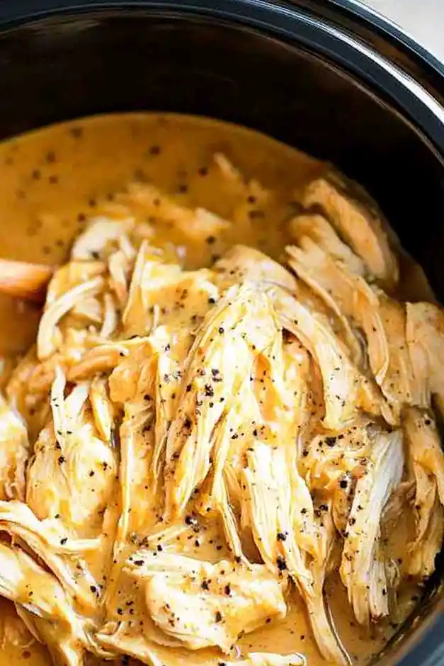 Slow Cooker Shredded Honey Mustard Chicken 3 Recipe image