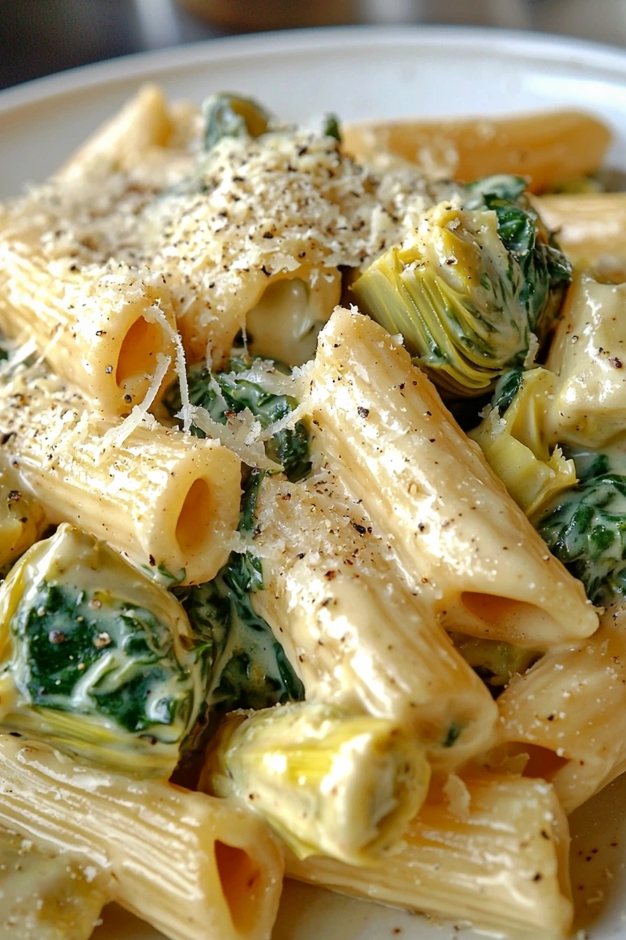 Spinach Artichoke Pasta 3 Spinach Artichoke Pasta