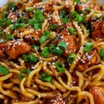 Sticky Garlic Chicken Noodles 4 Savory Sticky Garlic Chicken Noodles
