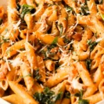 Healthy Sun Dried Tomato Pasta with Spinach (No Cream!) 4 Healthy Sun Dried Tomato Pasta with Spinach