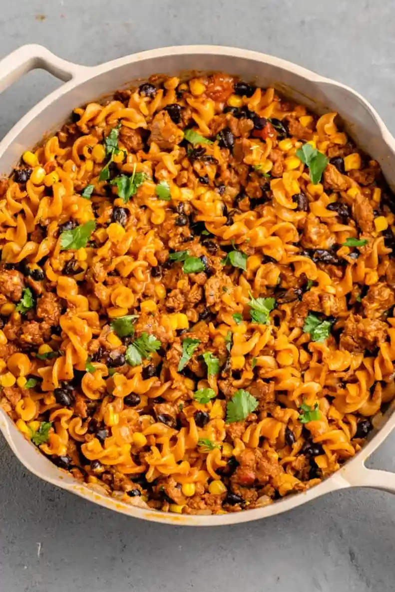 One-Pot Creamy Vegan Taco Pasta 3 Recipe image