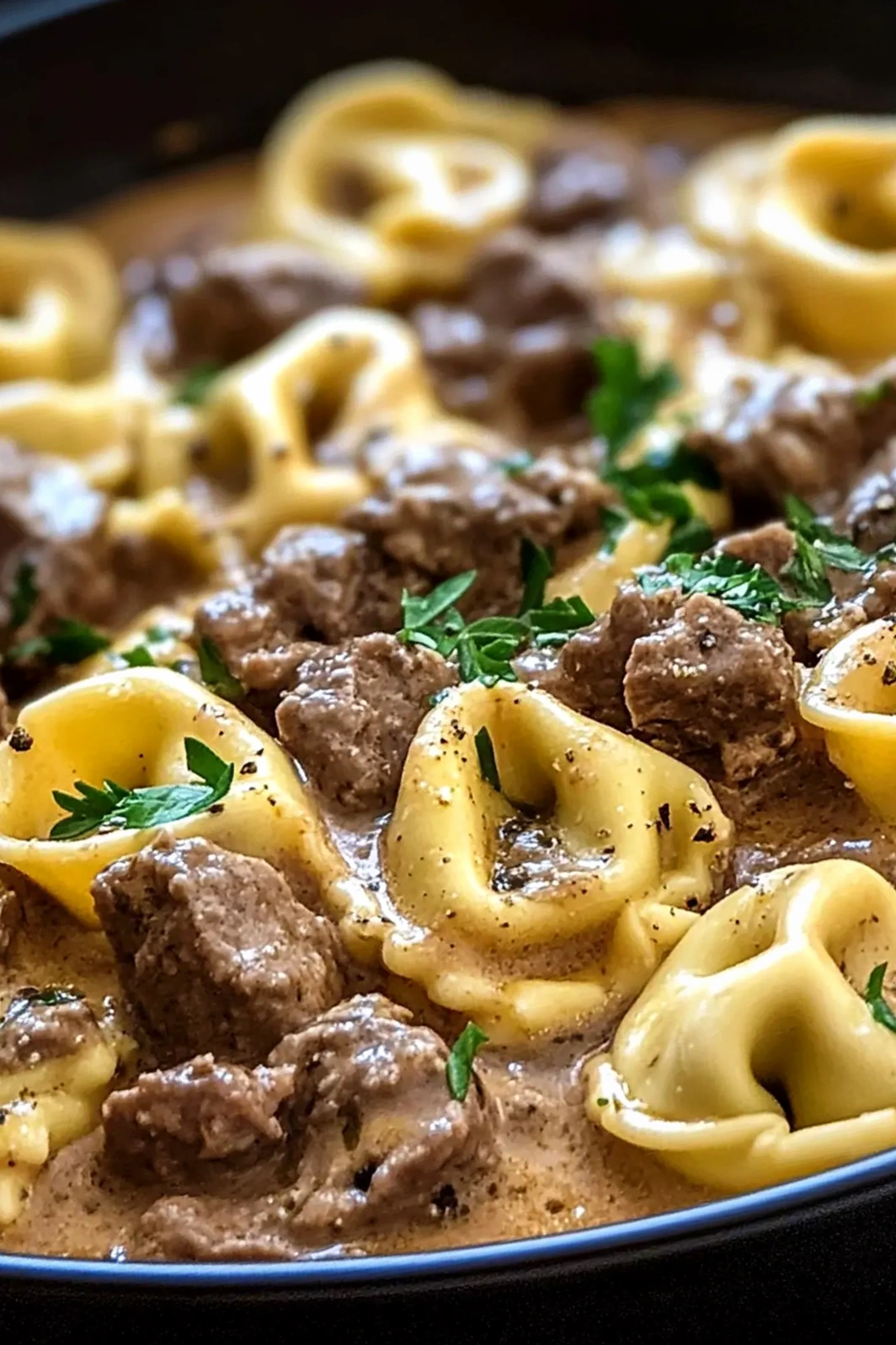 Creamy Beef Stroganoff Tortellini Skillet 3 Creamy Beef Stroganoff Tortellini Skillet