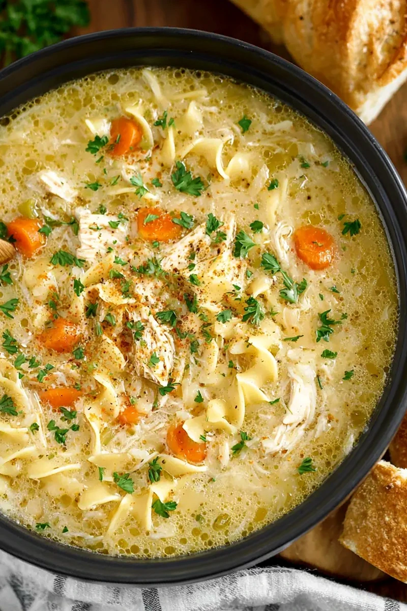Slow-Cooked Creamy Chicken Noodle Soup 3 Slow-Cooked Creamy Chicken Noodle Soup