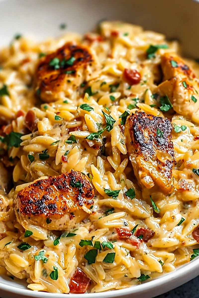 One Pot Cajun Chicken Alfredo Orzo 3 One Pot Cajun Chicken Alfredo Orzo