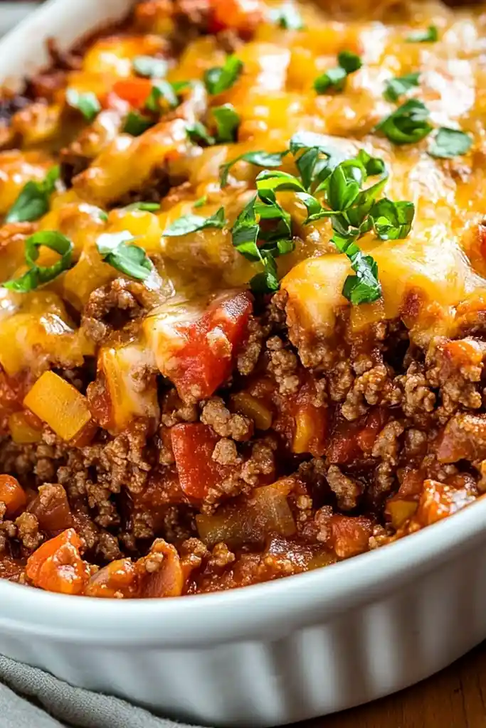 Hearty Cheesy Ground Beef Taco Casserole 3 Hearty Cheesy Ground Beef Taco Casserole
