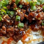 Crispy Honey Garlic Ground Beef Rice Bowl 4 Crispy Honey Garlic Ground Beef Rice Bowl