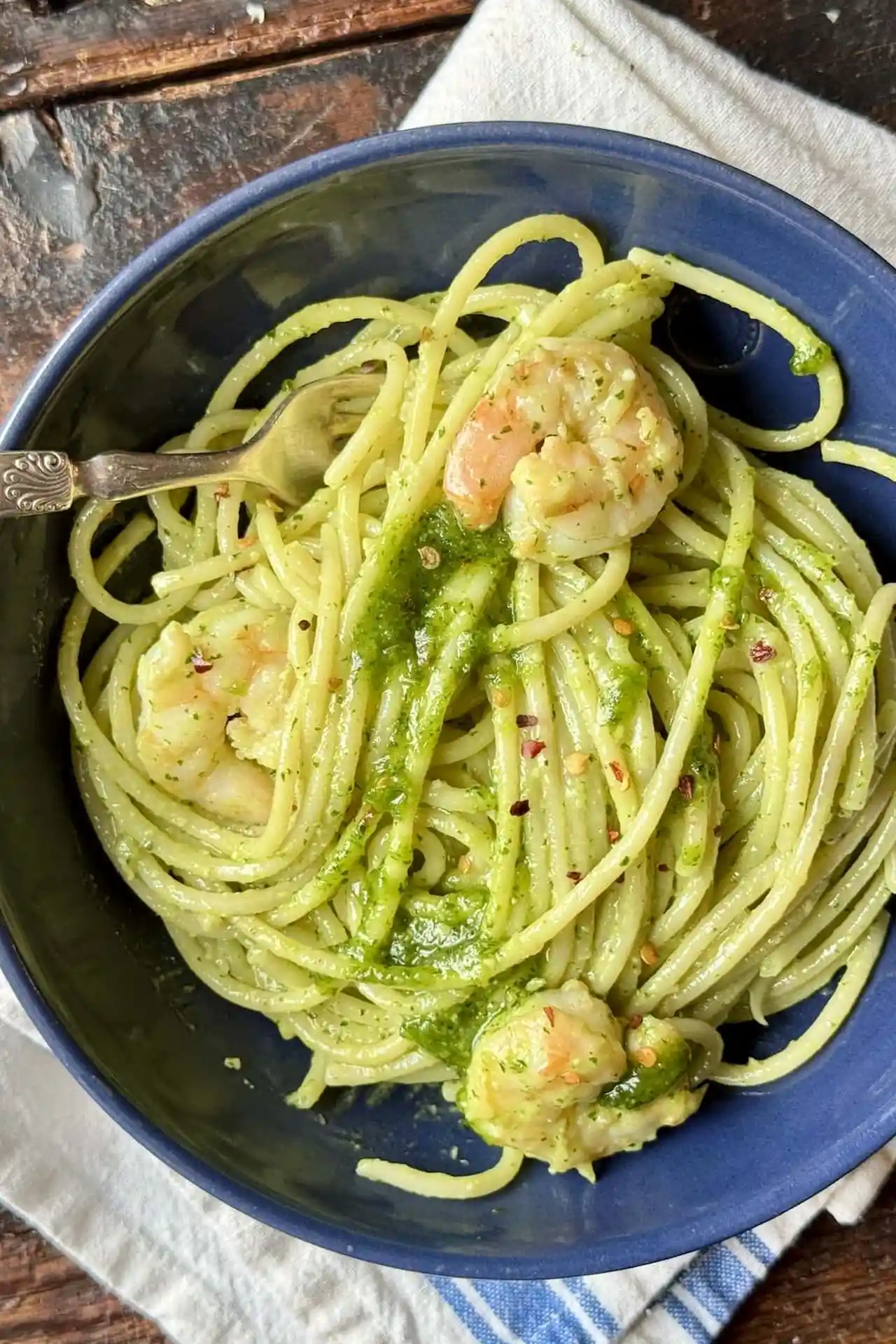 Shrimp and Pesto Pasta 3 Shrimp and Pesto Pasta