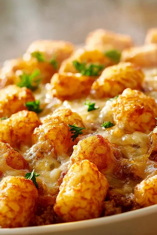 Tater Tot Casserole with Ground Beef - Easy Comfort Dinner 3 Tater Tot Casserole with Ground Beef - Easy Comfort Dinner