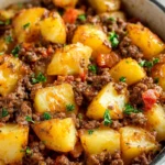 Easy Ground Beef and Potatoes Skillet Dinner 4 Easy Ground Beef and Potatoes Skillet Dinner